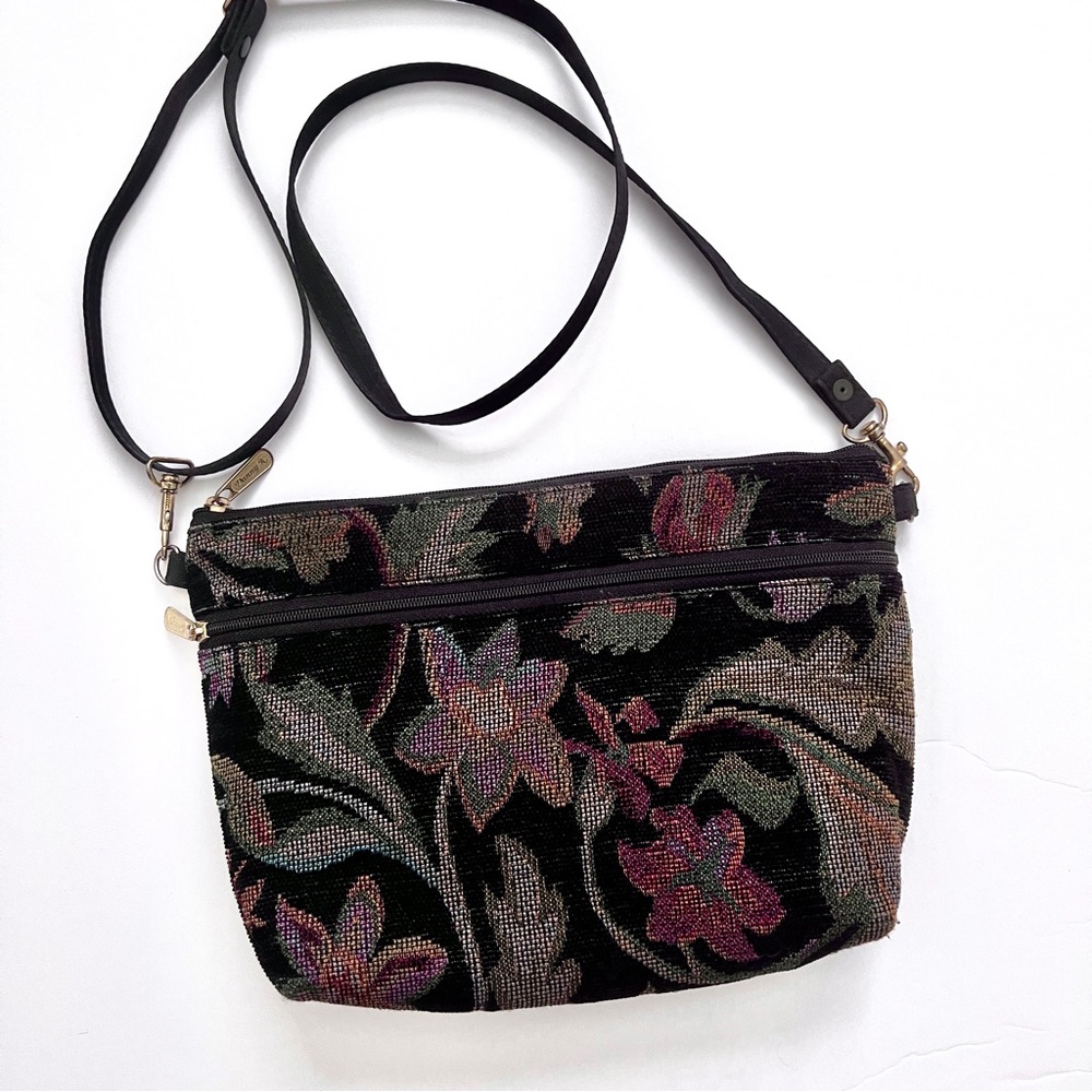 Danny K Tapestry Floral Crossbody Bag, Made in the USA